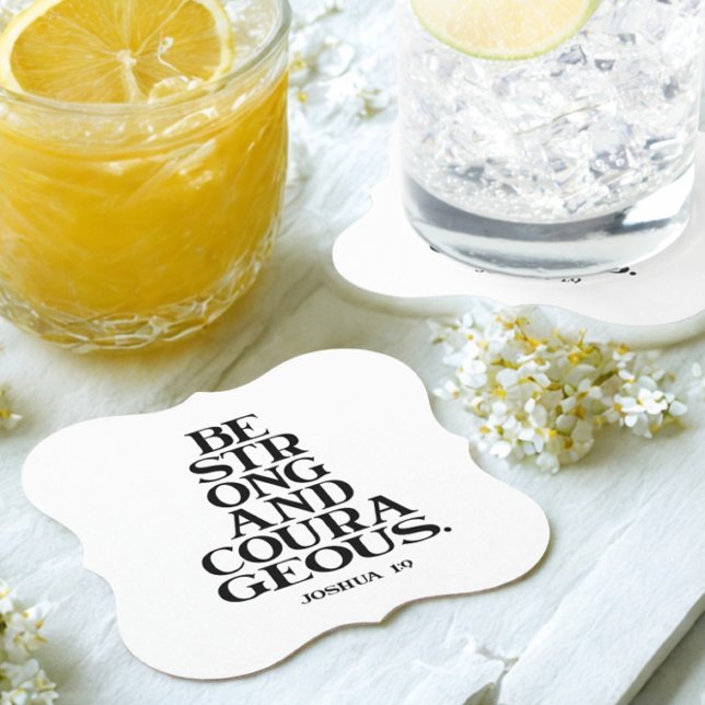 Porta-copo De Papel versículo da Bíblia Josué  (Criador carregado)