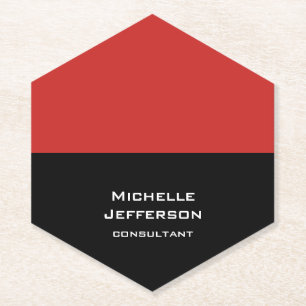 Porta-copo De Papel Vertical Red Black Abstrato Modern Na moda Trendy