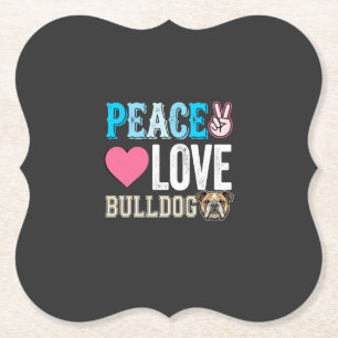 Porta-copo De Papel Vetor Bulldog Paz Amor