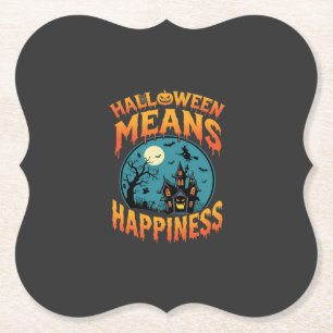 Porta-copo De Papel Vetor de Casa Assombrada Feliz Halloween