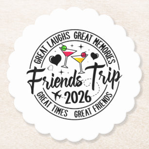 Porta-copo De Papel Viagem Férias 2026 Amigos Grupo Correspondente