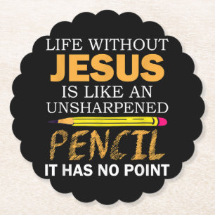 Porta-copo De Papel Vida Sem Jesus Engraçado Cristão Fé Religiosa