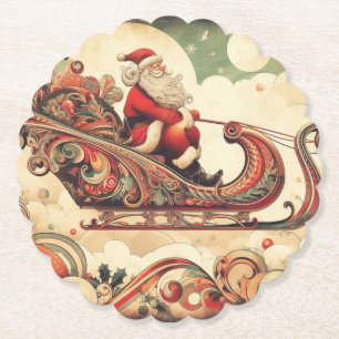 Porta-copo De Papel vintage/fantasia/papai noel/Natal