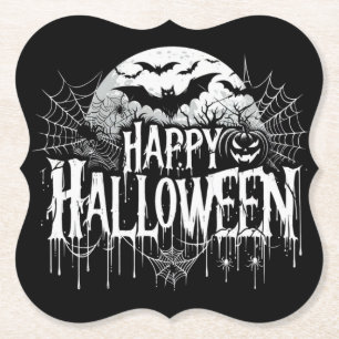 Porta-copo De Papel Vintage feliz arte de Halloween