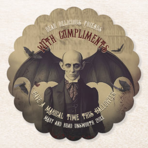 Porta-copo De Papel Vintage Gothic Dracula Halloween