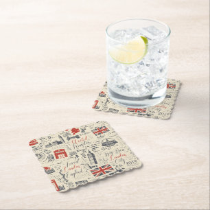Porta-copo De Papel Vintage London Porta copos