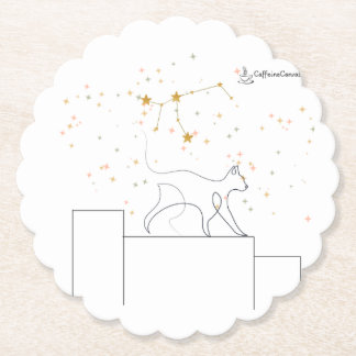 Porta-copo De Papel Virgo Inspiration Cat Coaster