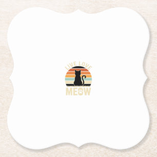 Porta-copo De Papel Viva Ame o Gato Vintage Design de Pôr do Sol de Ga
