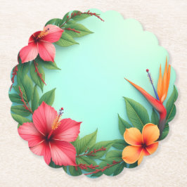 Porta-copo De Papel Viva Delícia Floral Tropical