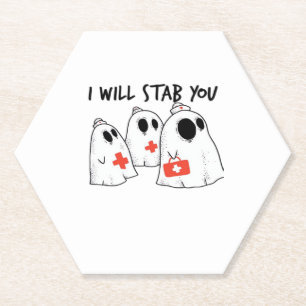 Porta-copo De Papel Vou Te Esfaquear Enfermeira Engraçada RN Halloween