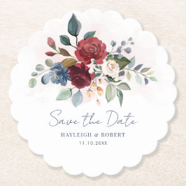 Porta-copo De Papel Watercolor Floral Greenery Casamento Salve a Data