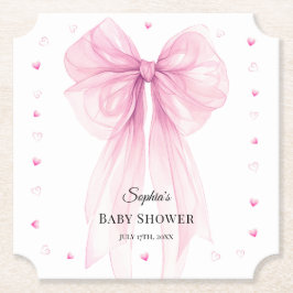 Porta-copo De Papel Watercolor Ribbon Coquette Party Tableware