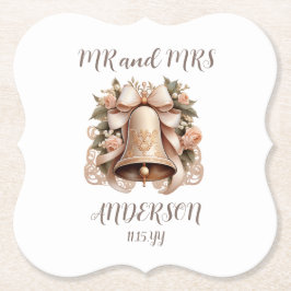 Porta-copo De Papel Wedding Bell Coaster