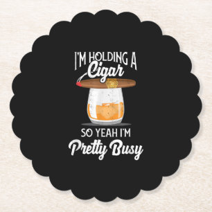 Porta-copo De Papel Whiskey estou segurando charuto então estou Bonit