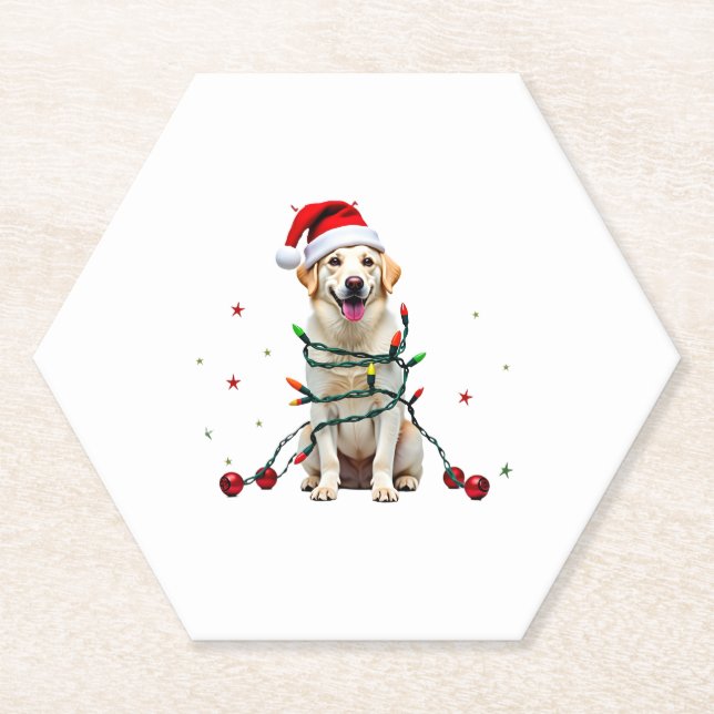 Porta-copo De Papel White Boxer Dog Ugly Christmas Sweater Funny Xmas  (Frente)