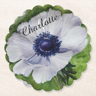 Porta-copo De Papel White Floral