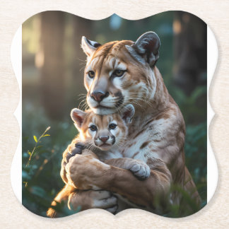 Porta-copo De Papel Wildlife Animal Coaster, Safari Home Decor.