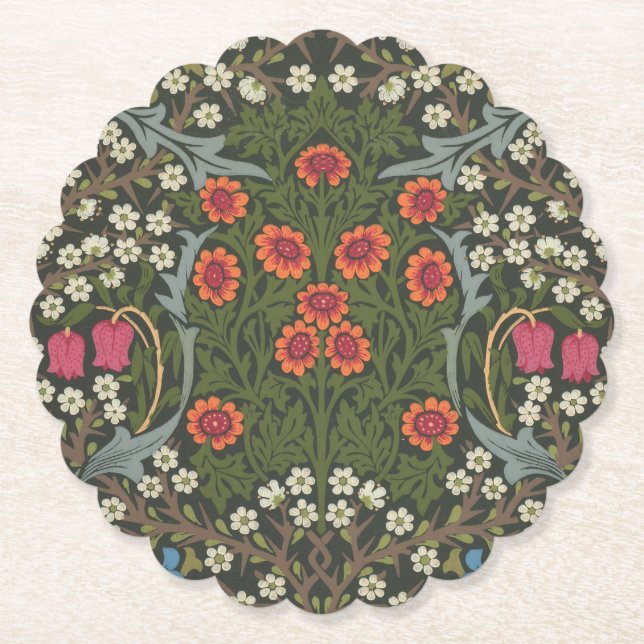 Porta-copo De Papel William Morris Blackthorn Garden Flower Classic (Frente)