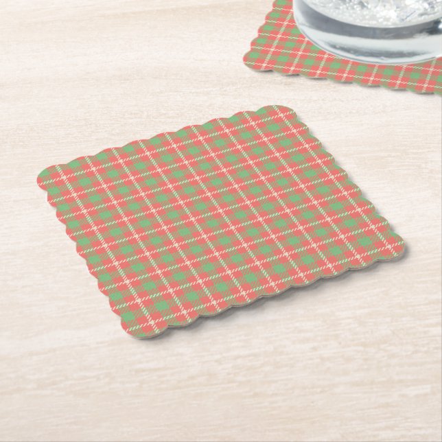 Porta-copo De Papel Xadrez de Natal (Angular)