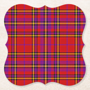 Porta-copo De Papel Xadrez Red Tartan Swahili - Padrão Verificado - 54