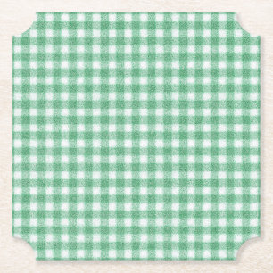 Porta-copo De Papel Xadrez Verde Menta Infantil