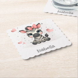 Porta-copo De Papel Zebra de desenho animado adorável