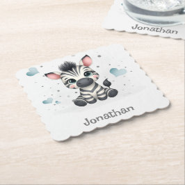 Porta-copo De Papel Zebra de desenho animado simples e fofo