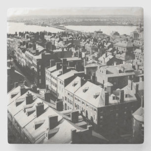 Porta-copo De Pedra 1859: A cidade de Boston, Massachusetts