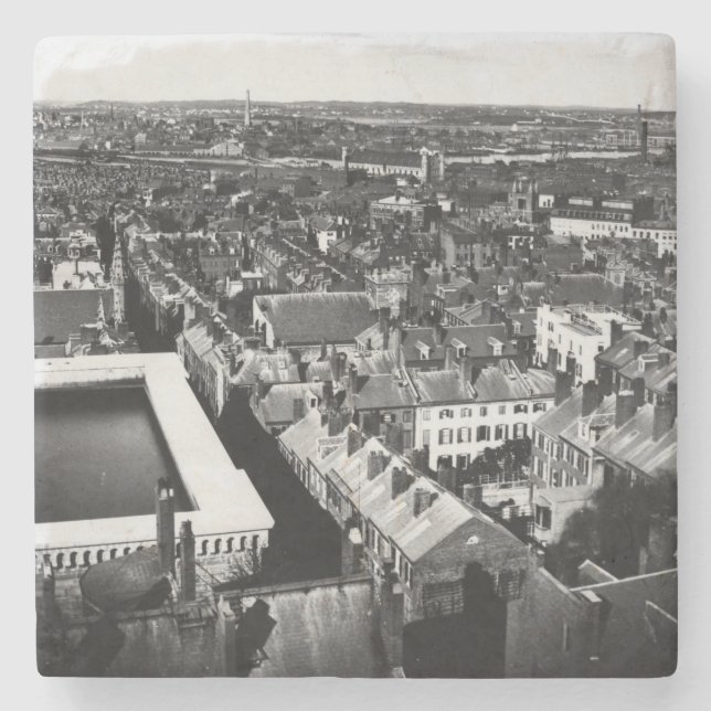 Porta-copo De Pedra 1859:  A cidade de Boston, Massachusetts (Frente)