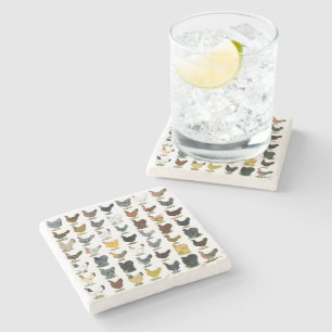 Porta-copo De Pedra 49 Galinhas