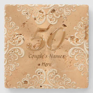 Porta-copo De Pedra 50th As ideias dos presentes do aniversário