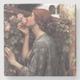 Porta-copo De Pedra A Alma da Rosa (por John William Waterhouse)