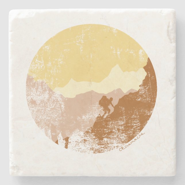 Porta-copo De Pedra A aventura na porta copos da escalada (Frente)