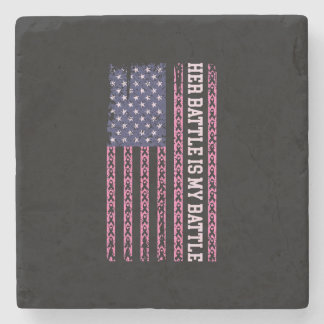 Porta-copo De Pedra a batalha dela é minha, design para cancer de peit