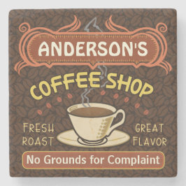 Porta-copo De Pedra A cafetaria com a caneca cria seus próprios