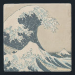 Porta-copo De Pedra A grande onda fora de Kanagawa<br><div class="desc">A grande onda de Kanagawa,  da série "36 vistas de Monte Fuji" | pelo lugar da arte de Katsushika Hokusai |: Número de coleção japonês da imagem do artista | do colecção privada |: XIR158277</div>