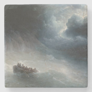 Porta-copo De Pedra A ira dos mares (por Ivan Aivazovsky)