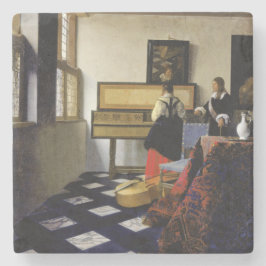 Porta-copo De Pedra A lição de música por Johannes Vermeer