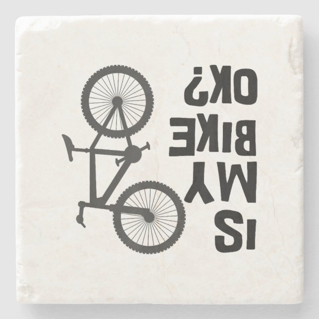 Porta-copo De Pedra A Minha Bicicleta Está Engraçada? (Frente)