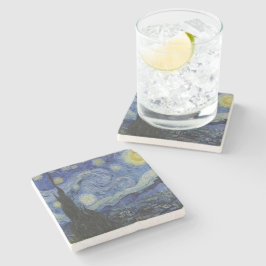 Porta-copo De Pedra A Noite Estrelada de Van Gogh