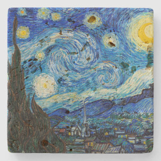 Porta-copo De Pedra A Noite Estrelada | Van Gogh |