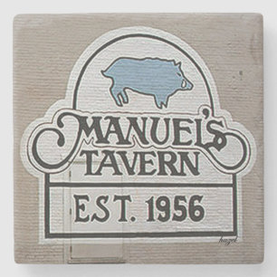 Porta-copo De Pedra A taberna de Manuel, porta copos de Atlanta das