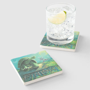 Porta-copo De Pedra A Tartaruga e a Arte da Luz