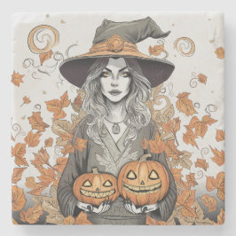 Porta-copo De Pedra A witch's love