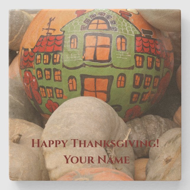 Porta-copo De Pedra Abóbora (Frente)