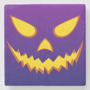 Porta-copo De Pedra Abóbora do Jack o Lantern com Rosto Sorridente de 
