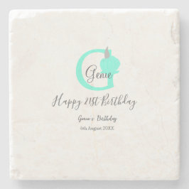 Porta-copo De Pedra Abóbora verde outono 211 cinza pastel