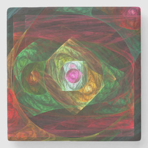 Porta-copo De Pedra Abstrato de Conexões Dinâmicas
