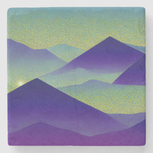 Porta-copo De Pedra Abstrato Landscape Fallen Star 23
