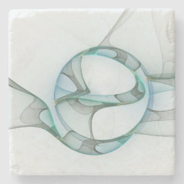 Porta-copo De Pedra Abstrato moderna Cinza azul-turquesa